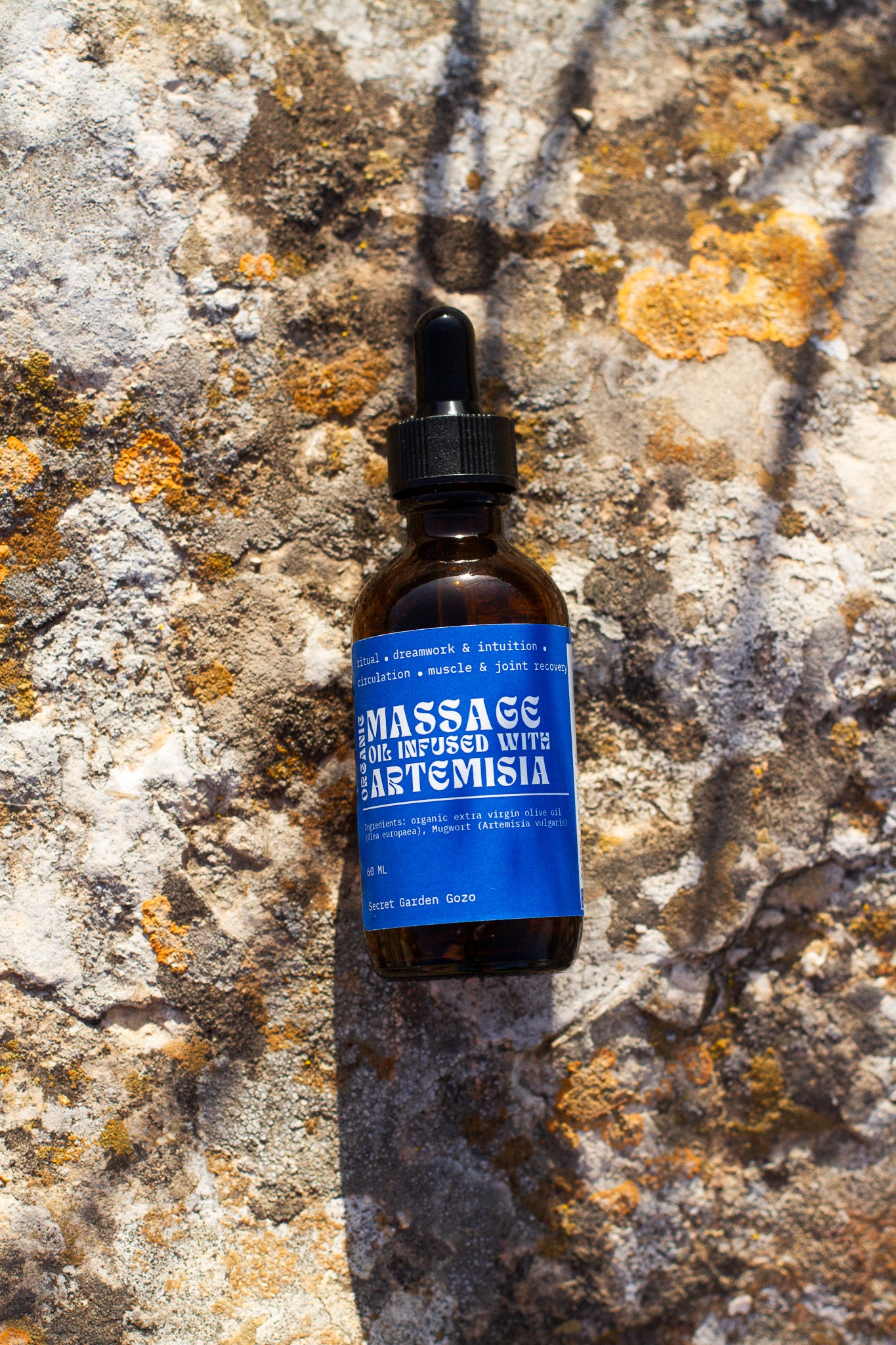 Organic Massage Oil Infused with Artemisia (muscle & joint recovery, digestion, dreamwork, intuition)