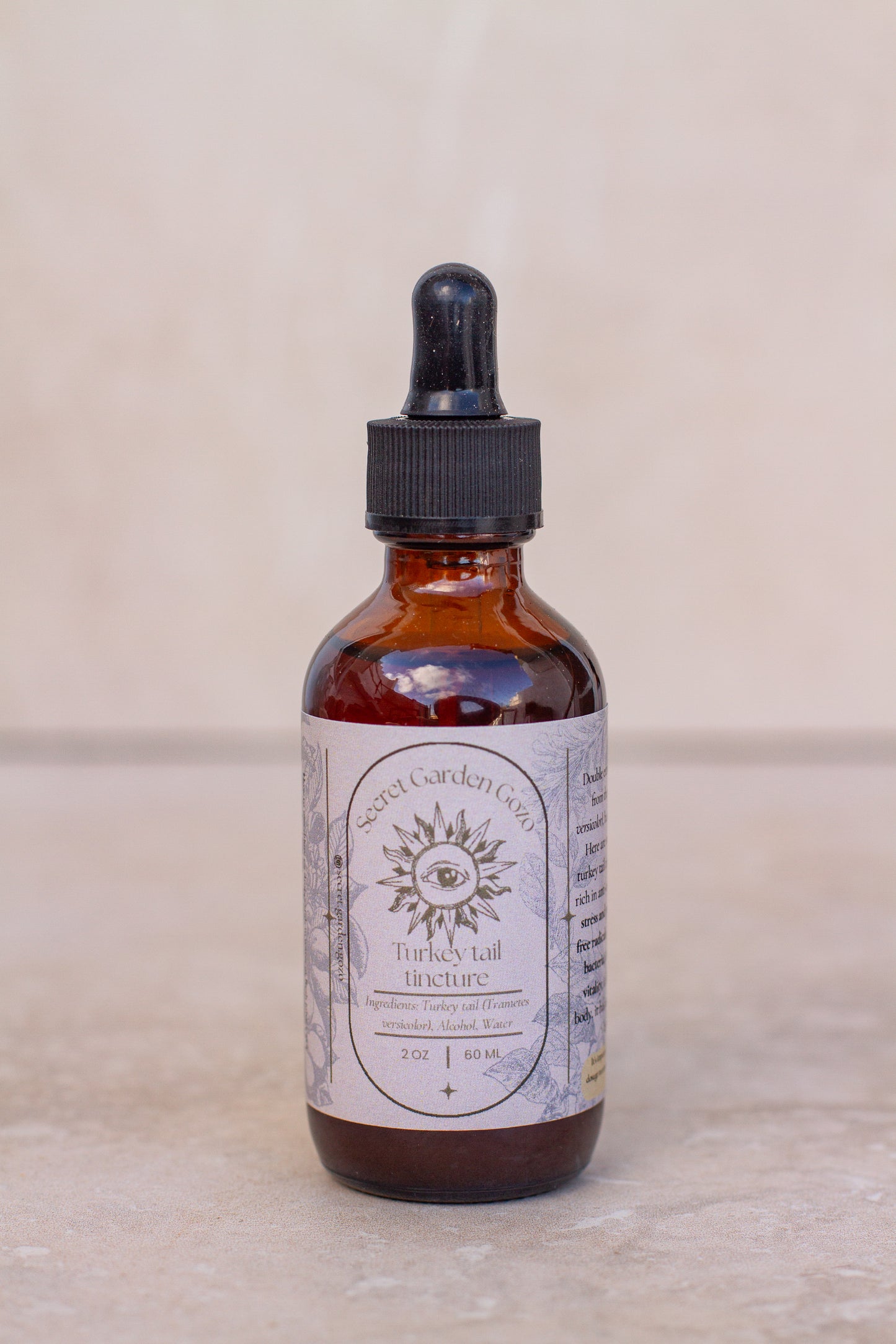 Turkey tail tincture (immunity, energy, vitality, gut health)