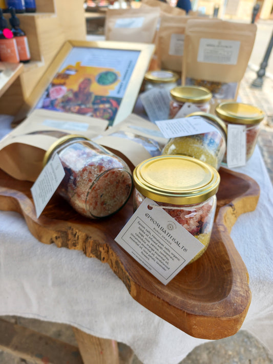 Floral bath salts